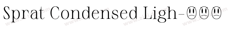 Sprat Condensed Ligh字体转换
